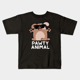 Pawty Animal Cute Party Dog Pun Kids T-Shirt